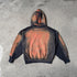 Artisanal Vintage Treatment Embroidered Black Hoodie